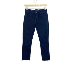 Lucky Brand Brooke Skinny Dark Wash Ankle Raw Hem Jeans Size 4/27